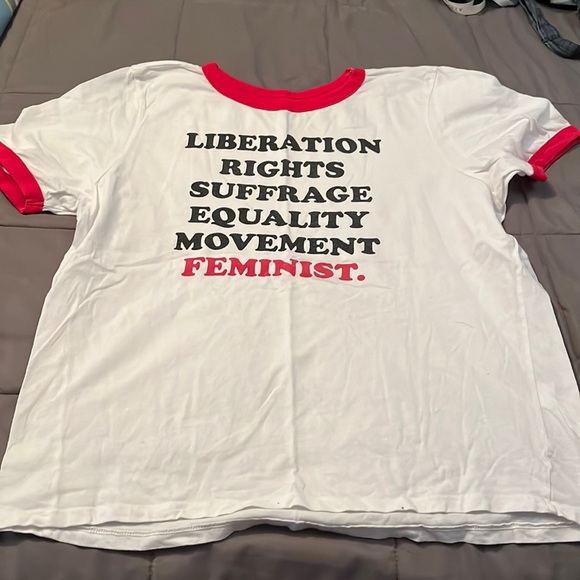 Modcloth Tops - Feminist ringer tee